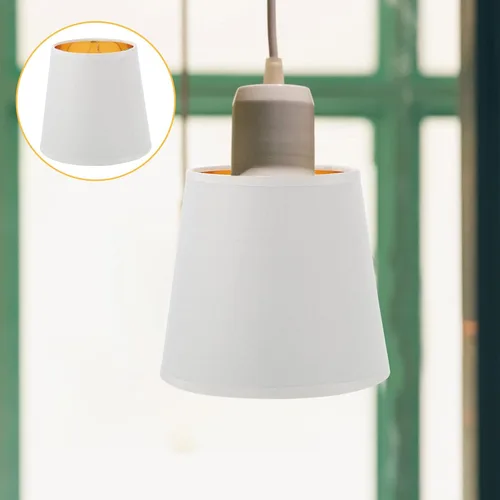 Vista 7 de Pantalla de lámpara con clip, pantalla de lámpara de mesa, mini decoración, pantalla de barril, pantalla rústica, marrón, escritorio, rejilla