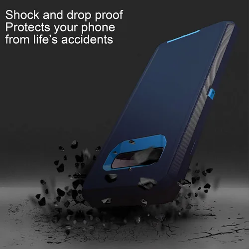 Vista 5 de MXX Funda Defender resistente, compatible con Galaxy S10 Plus Full Armor Body Cover a prueba de golpes, parachoques integrado 3 en 1 capas híbridas