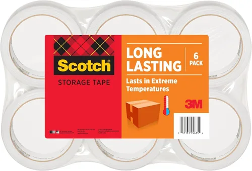 Vista 2 de Cinta de embalar de almacenamiento y movimiento de larga duración Scotch, Transparente 6