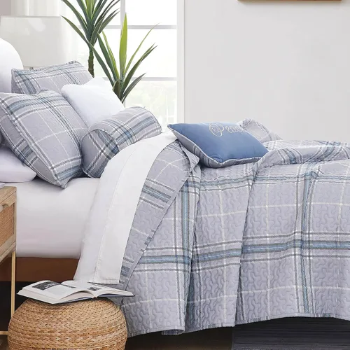 Vista 35 de Southshore Fine Living, Inc. - Juego de colcha tamaño individual grande, juego de 5 piezas con colcha, 1 funda de almohada, 1 funda de almohada