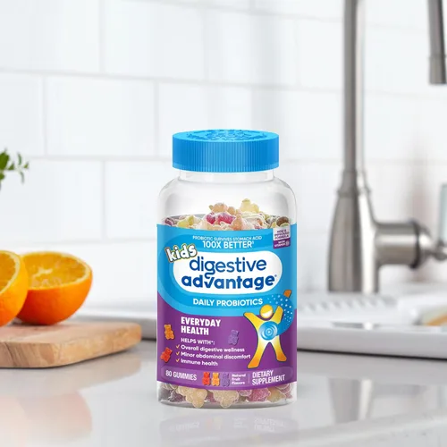 Vista 18 de Digestive Advantage Gomitas Probióticas Diarias para Niños, Multi, Sabores Naturales de Fruta, 80
