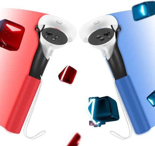 Vista 5 de Vakdon Dual Handles Extension Grips Compatible with Meta Quest 2QuestRift S Controllers Extension Handle for Playing Beat SaberSupernaturalGorilla