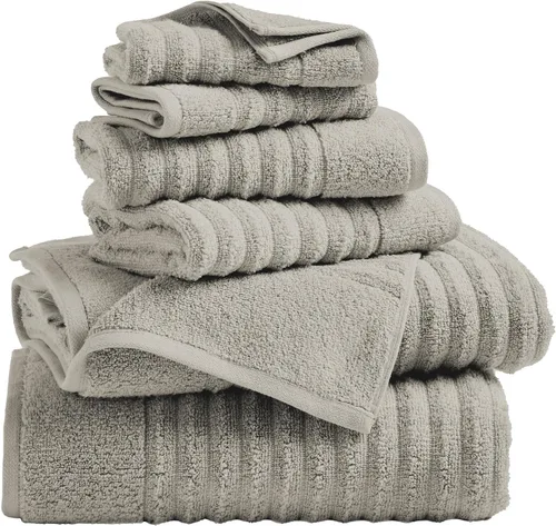 Vista 7 de Great Bay Home Juego de 6 toallas de mano – Toallas 100% algodón – Toallas absorbentes y de secado rápido para el baño (Duna)