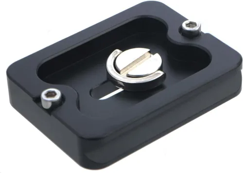 Vista 2 de PU-50 - Placa QR universal de liberación rápida de 1.969 in con tornillo de anillo en D para trípode monopie bola cabeza DSLR cámara, compatible