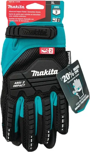 Vista 5 de Makita Guantes de demolición unisex con clasificación de impacto T 04276 Advanced ANSI 2