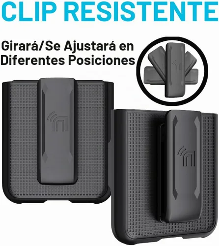 Vista 3 de Combo de funda para Motorola RAZR Plus 2023 Funda de teléfono con clip para cinturón - Negro