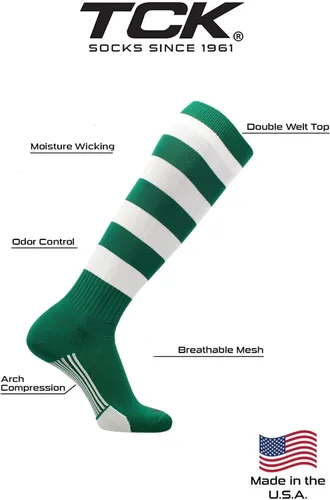 Vista 7 de TCK Winger Hoop - Calcetines de rugby con rayas para hombre