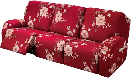 Vista 8 de Fundas elásticas para sillas reclinables, 4 piezas, fundas estampadas Lazyboy para sillón reclinable Lazyboy, funda de elastano suave para silla