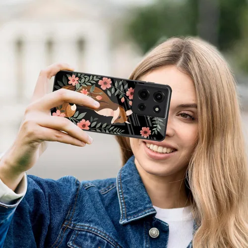 Vista 343 de Funda para Motorola Moto Edge 2022, cubierta trasera de vidrio templado con protector de pantalla, funda protectora a prueba de golpes para Motorola
