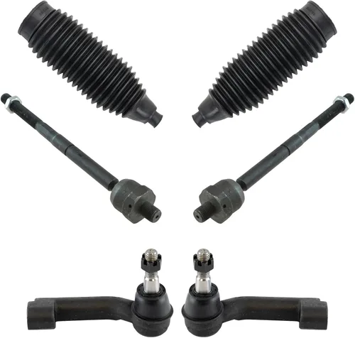 Vista 23 de TRQ Kit de dirección delantera con barra de acoplamiento de fuelle de piñón y cremallera compatible con Toyota Echo 2000-2005