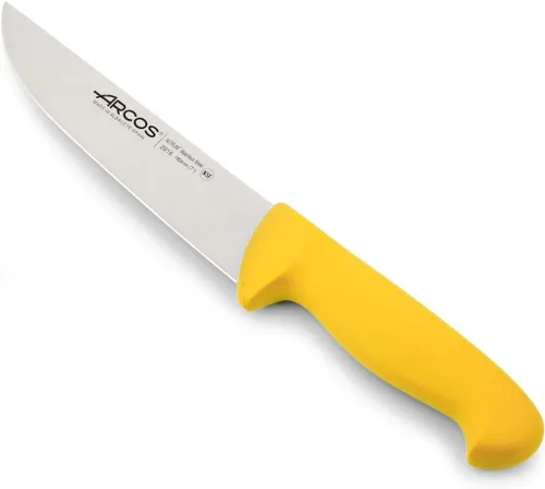 Vista 8 de Arcos Cuchillo de carnicero Range de acero inoxidable nitrum de 7 pulgadas. Cuchillo para carne. Mango azul de polipropileno. Sistema