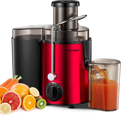 Vista 10 de Máquinas de exprimir, exprimidor HOUSNAT para frutas y verduras enteras con ajuste de 3 velocidades, versión mejorada con motor de 400 W