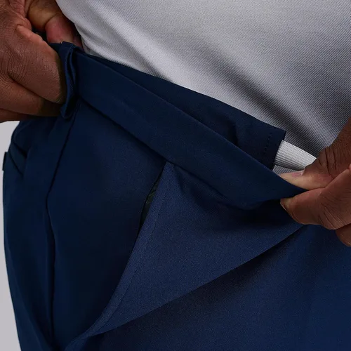 Vista 4 de Haggar Men's Cool 18 Pro Straight Fit Flat Front 4-Way Stretch Expandable Waist Short-Big & Tall Sizes