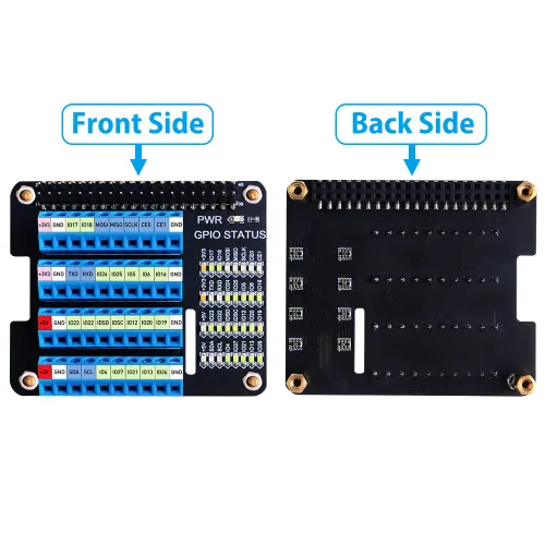 Vista 4 de GeeekPi GPIO - Bloque de terminales de tornillo para Raspberry Pi, módulo de ruptura de placa de expansión GPIO con LED de estado GPIO