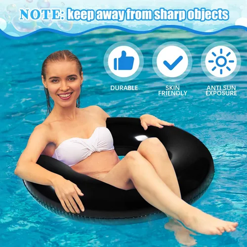 Vista 3 de JellyArch 6 piezas de flotadores inflables para piscina de 28 pulgadas, tubo de natación a granel para adultos, flotadores de piscina