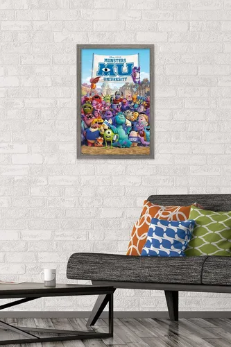 Vista 2 de Trends International Disney Pixar Monsters University - One Sheet Wall Poster, 14.725" x 22.375", Barnwood Framed Version