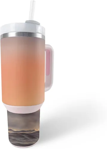 Vista 5 de MightySkins Skin - Vaso de vinilo compatible con Stanley The Quencher H2.0 FlowState de 40 onzas, color turquesa sólido, funda protectora, duradera