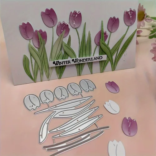 Vista 12 de Lapoo Troquel de Corte de Metal de Flores para Álbumes de Recortes - Plantillas de Corte Duraderas para Álbumes de Recortes DIY, Álbumes de Fotos