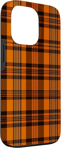 Vista 3 de iPhone 13 Pro Fall Plaid Halloween Naranja y Negro Acción de Gracias Otoño Case