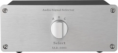 Vista 3 de Interruptor de audio XLR de 1 a 3 (1 en 3 salidas), convertidor de selector de señal de audio equilibrado, conmutador de audio pasivo estéreo de 3