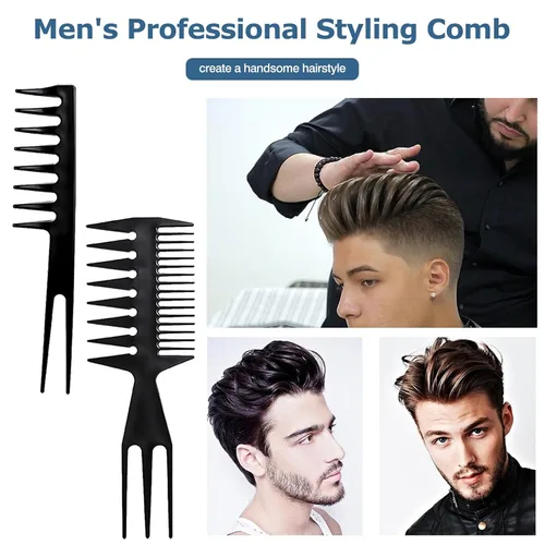 Vista 3 de Juego de 10 peines de peinado profesional, paquete variado para todo tipo de cabello y estilos