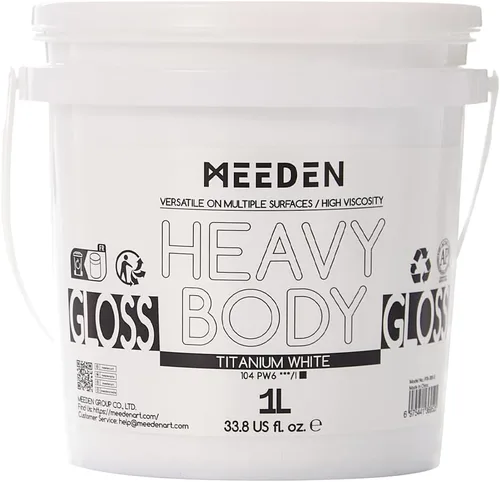 Vista 24 de MEEDEN Juego de pintura acrílica: 1L/33.8 oz x 12 colores pinturas acrílicas grandes a granel - Pinturas artísticas brillantes de cuerpo pesado