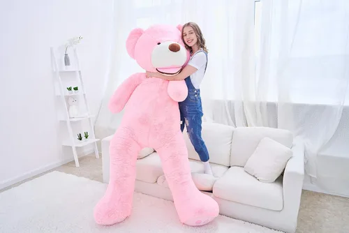 Vista 4 de IKASA - Oso de peluche gigante, animales de juguete (Rosa, 78 pulgadas)