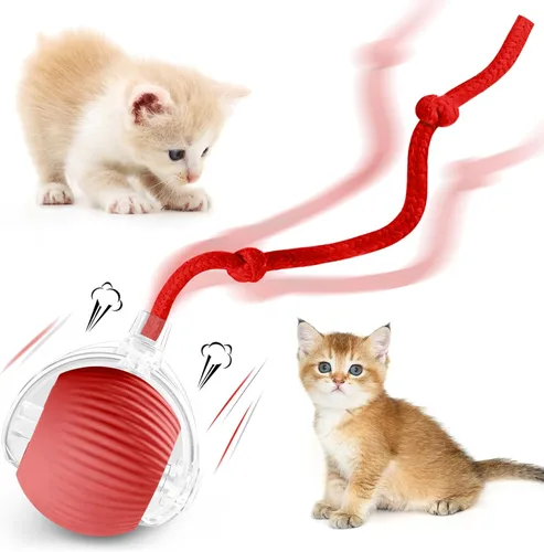 Vista 8 de Pelota interactiva para gatos de interior, bola para mascotas, juguete automático mejorado 2025 para gatos adultos aburridos de interiores, juguete