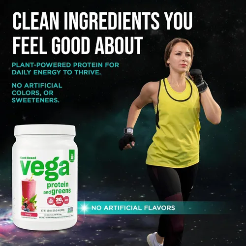 Vista 9 de Envase de proteínas y hierbas en polvo de Vega, VEG00672, S, Berry, 1, 1