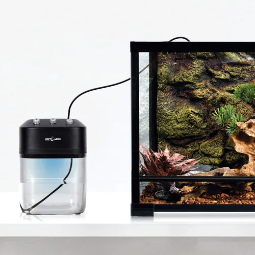 Vista 2 de REPTI ZOO 2.2L Solo ajustable Starter Mister para terrarios de reptiles, humidificador de alta presión, máquina de bomba silenciosa, sistema