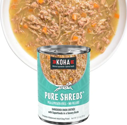 Vista 10 de KOHA Pure Shreds - Entrada de carne para perros, latas de 12.5 onzas (paquete de 12)