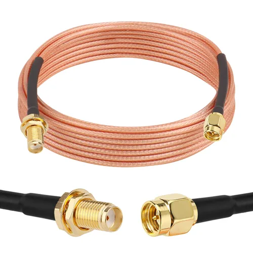 Vista 8 de XRDS -RF Cable SMA de 1 pie, macho SMA a mamparo hembra SMA RG316 SMA Cable de extensión para 4G LTE Router celular SDR USB Dongle receptor