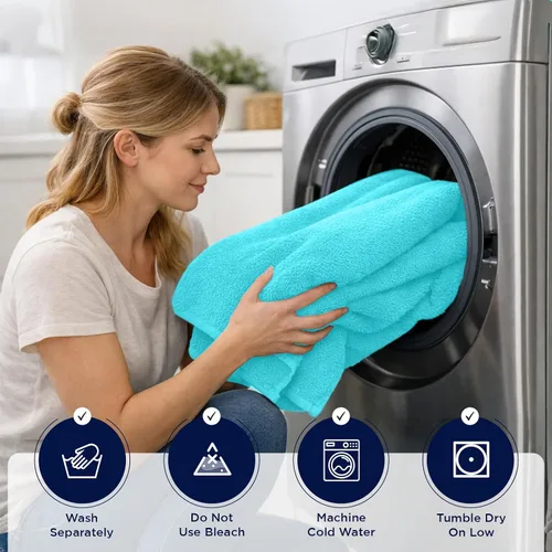 Vista 7 de DAN RIVER Paquete de 2 toallas de baño extra grandes de 35 x 70 pulgadas, toallas de baño grandes para adultos, juego de toallas de gran