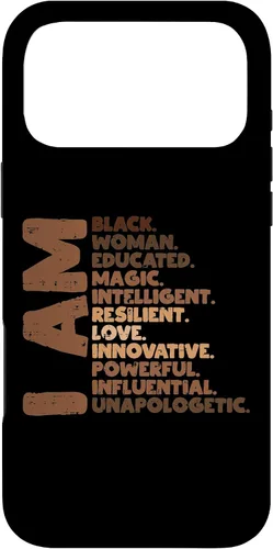 Vista 22 de I Am Black Woman Melanin Africa Pride History BHM Women Gift Case for iPhone 17