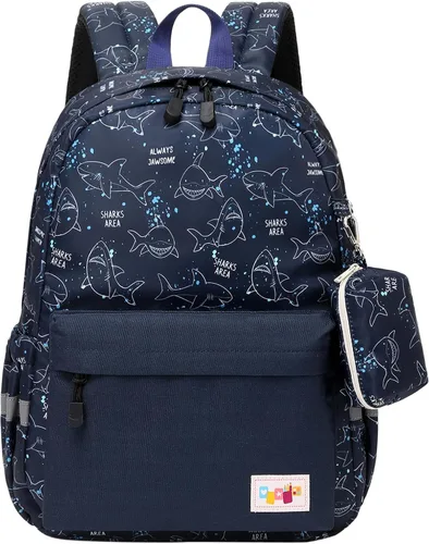 Vista 8 de mygreen Mochila para niños pequeños, mochila para niños y niñas con correa para el pecho Coches Coloridos Azul Claro