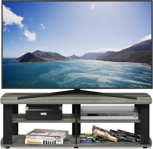 Vista 52 de Furinno 11191BK THE Centro de Entretenimiento Soporte para TV, Negro