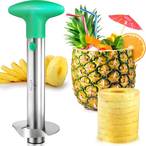 Vista 18 de Zulay Kitchen Herramienta Premium para Descorazonar Manzanas - Hojas Ultra Afiladas de Acero Inoxidable y Serradas para Descorazonar Fácilmente
