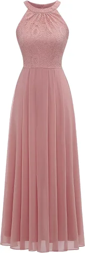 Vista 2 de Dressystar - Vestido formal largo para mujeres, vestido de gasa de encaje, vestido de novia para fiesta