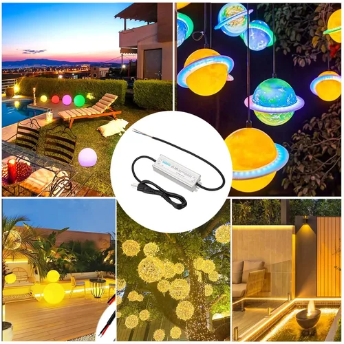 Vista 4 de Controlador LED 12V 60W Transformador impermeable CA 90-240V a CC 12V 5A Fuente de alimentación conmutada de bajo voltaje Convertidor IP67 adecuado