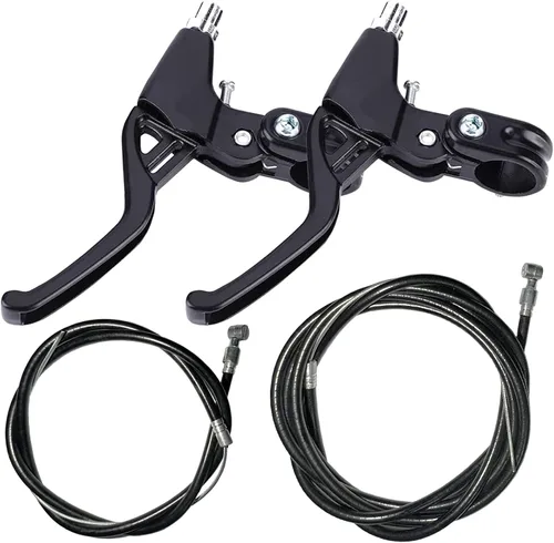 Vista 2 de Lomodo 6 accesorios de freno de bicicleta que incluyen 2 palancas de freno de aleación de aluminio (0.9 in de diámetro) y 2 pares de frenos en V y 2