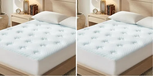 Vista 25 de Hansleep - Cubrecolchón de espuma viscoelástica tamaño individual, almohadilla de colchón suave Twin Foam Mattress Topper Viscose Derived from
