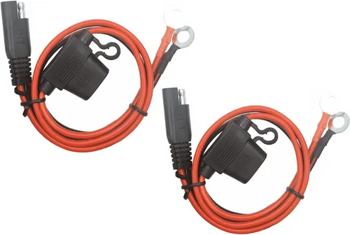 Vista 9 de Cable de terminal de anillo tórico – Conector SAE de 2 pies, enchufe SAE a cable cargador de batería, adaptador de extensión de arnés de terminal