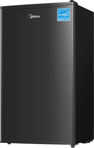 Vista 13 de Midea MERM33S1AST - Mini nevera compacta de 3.3 pies cúbicos con luz interna, termostato ajustable, puerta reversible, bajo ruido para dormitorio