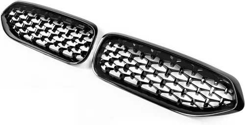 Vista 6 de Parrilla G29/Rejillas delanteras de repuesto para BMW Serie Z4 G29 2020-IN 2020-IN 2 piezas/juego (marco negro y diamante cromado plateado)