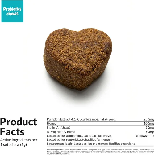 Vista 8 de Probióticos y prebióticos masticables para perros para la salud digestiva