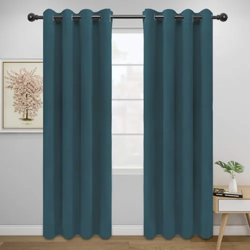 Vista 295 de Easy-Going - Cortinas opacas para dormitorio, aislamiento térmico sólido con ojales, cortinas de ventana para reducción de ruido, cortinas