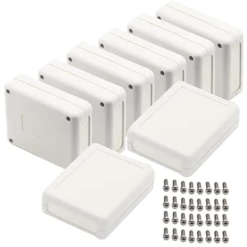 Vista 32 de Zulkit 12 cajas de proyecto de plástico ABS para proyectos eléctricos, caja de conexiones pequeña, color blanco, 2.17 x 1.28 x 0.79 pulgadas