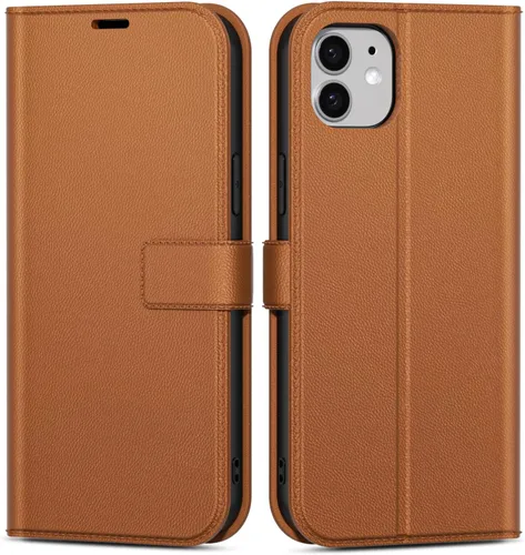 Vista 66 de oakxco Funda tipo cartera para iPhone SE 2022/2020/8/7 con soporte para tarjeta de crédito, funda magnética RFID delgada tipo libro con tapa