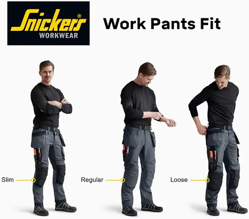 Vista 5 de Pantalones de trabajo de lona con volantes para hombre con bolsillos de funda