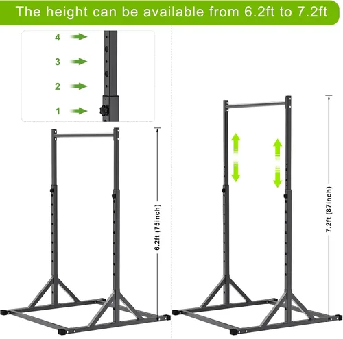 Vista 4 de SELEWARE Power Cage Accessories, Dip Handles, Pull‑Up Stations, and Multi‑Grip Training Attachments